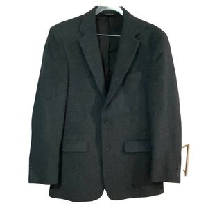 Charcoal Gray Camel Hair Tailored Fit Sport Classic Coat Blazer Jacket 40L